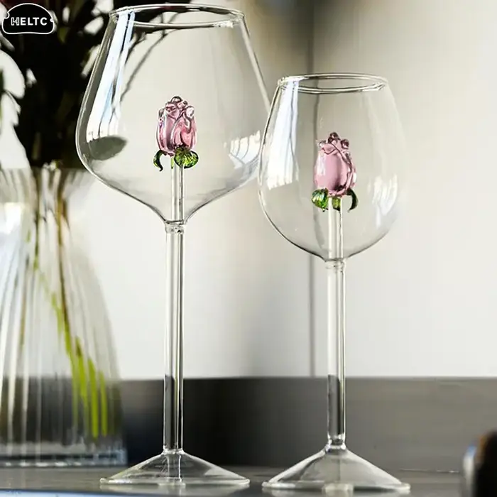 Verre à Cocktail Rose Créatif 3D