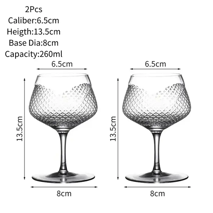 Gin and Tonic-Verre à Vin Gravé au Diamant