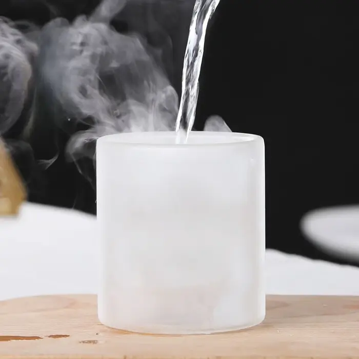 Tasse en verre à Double paroi en forme d'œuf de 250ml