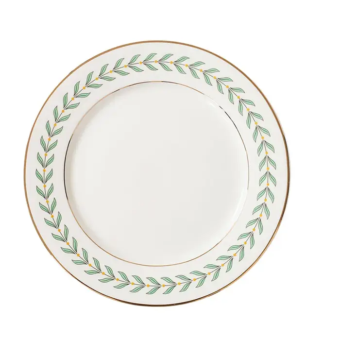 Ensemble de soucoupes à café à feuilles vertes coréennes