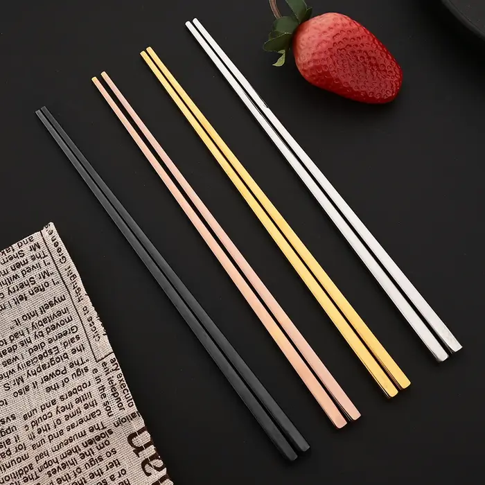 304 ensemble de couverts en acier inoxydable bâtons de Sushi cuillères à dîner
