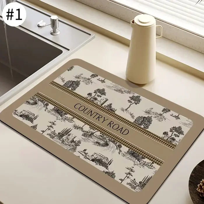 Tapis de séchage de vaisselle antidérapant super absorbant