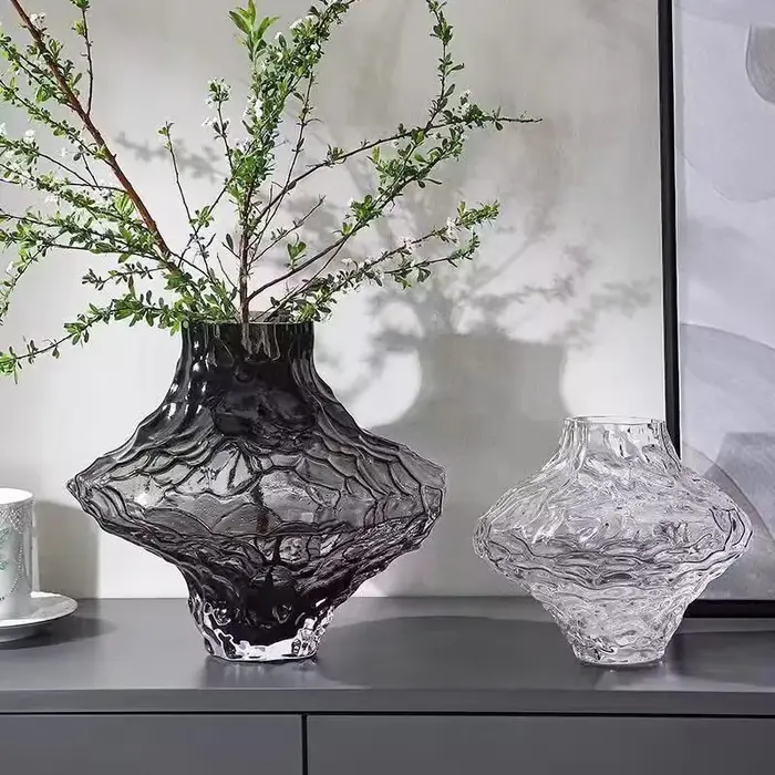 Vase en verre nordique Transparent