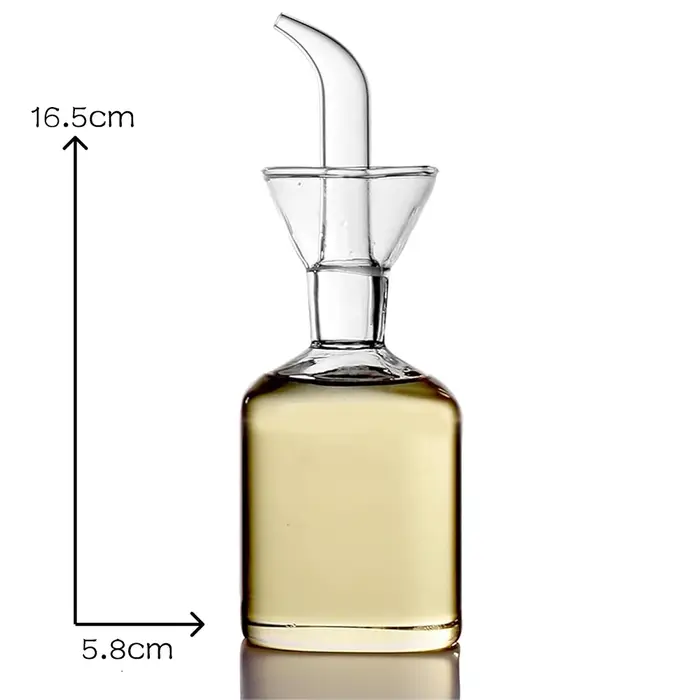 Distributeur d'huile et de vinaigre en verre - Bouteille anti-fuite et anti-goutte en borosilicate d
