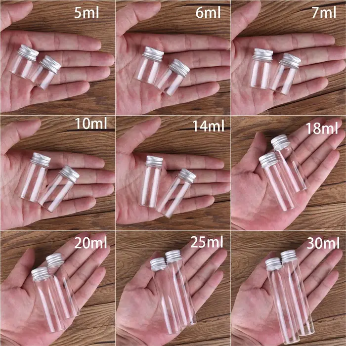 Bouteilles en verre avec couvercles en aluminium