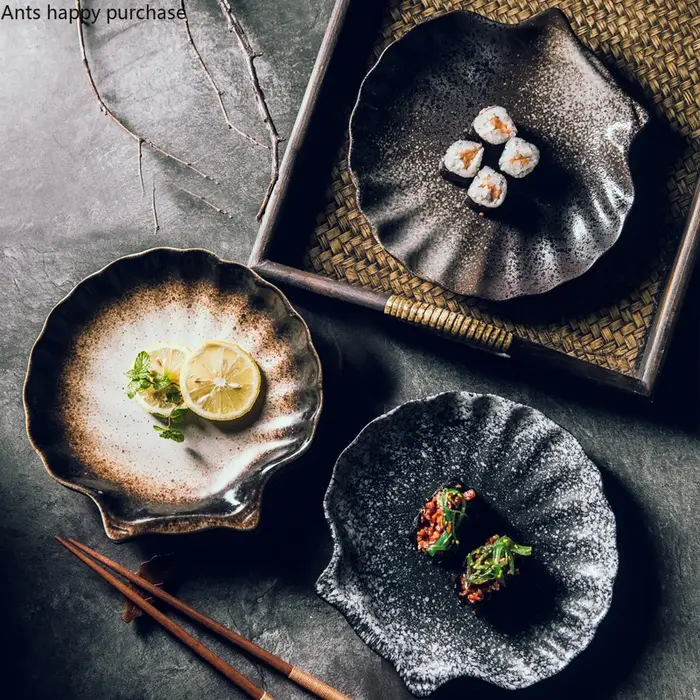 Assiette à Queue en Céramique à Coquille Irrégulière