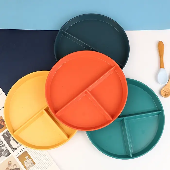 Vaisselle ronde réutilisable pour adultes