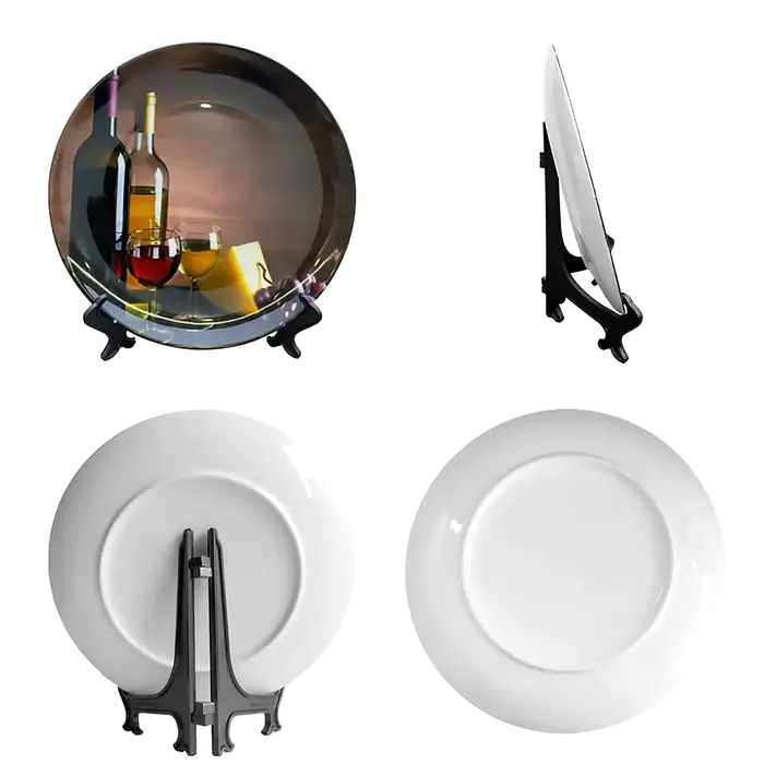 Assiette en céramique personnalisée avec support