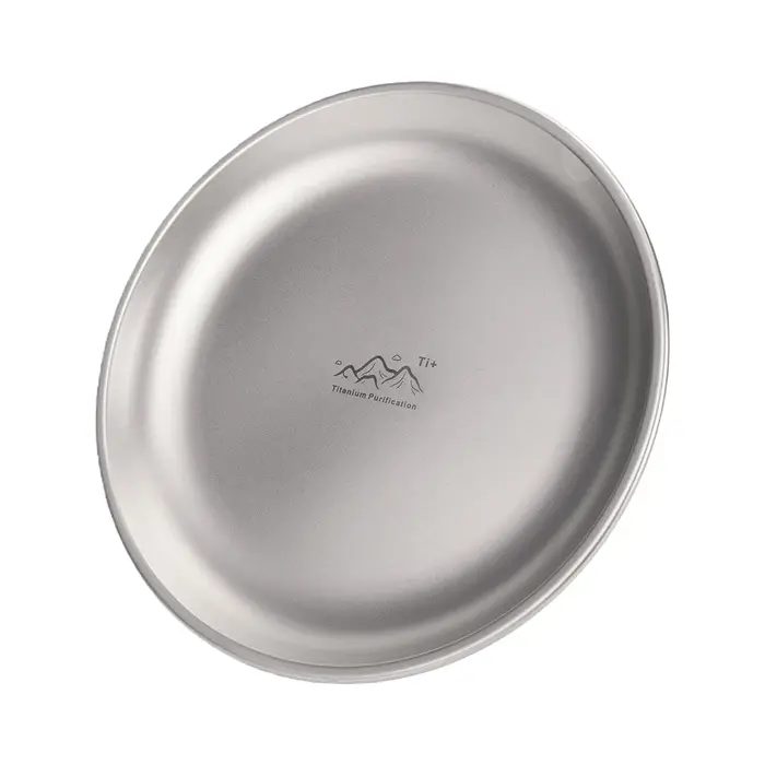 Assiette de purification en titane, vaisselle de voyage portable, légère, pour la randonnée, résista