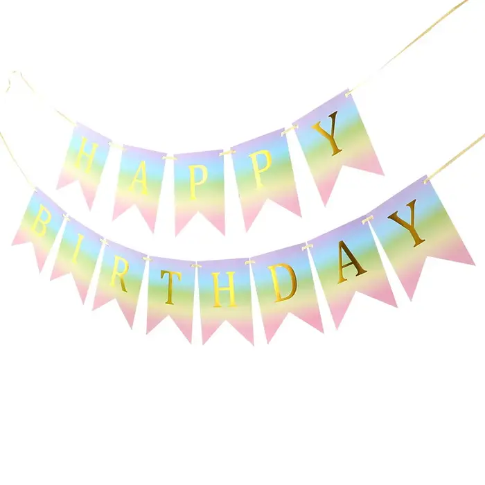 Ensemble de vaisselle Macaron arc-en-ciel pour fête d'anniversaire, assiettes en papier pour un an, 