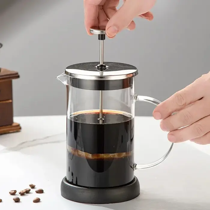 Cafetière à piston, presse à café en verre borosilicate résistant à la chaleur