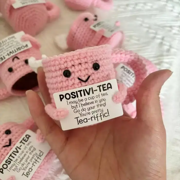 Tasse à thé crochetée à la main