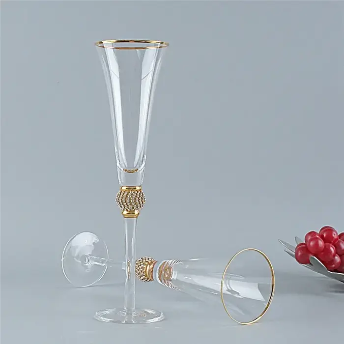 2 pièces/ensemble Phnom Penh verres à Champagne incrusté diamant verre à vin fête de mariage gobelet en cristal