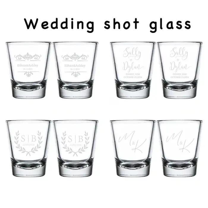 Verres à Shot personnalisés pour fête de mariage