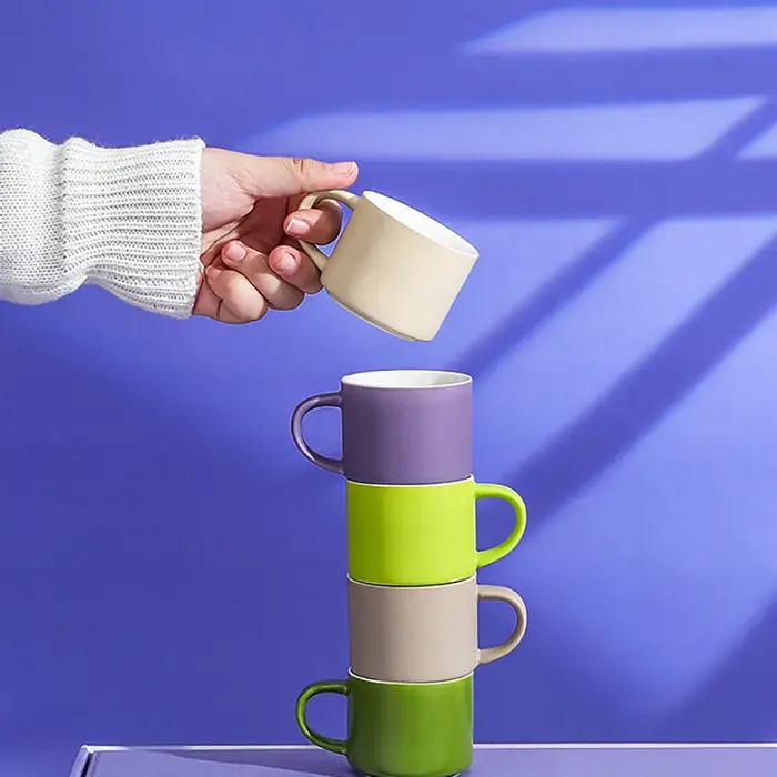 Ensemble de petites tasses à café en céramique, service à lait et à thé, tasse de 2.7oz pour thé, la