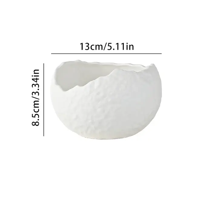 1 bol en forme d'œuf irrégulier, bol à dessert haut de gamme, vaisselle en céramique, bol à yaourt,