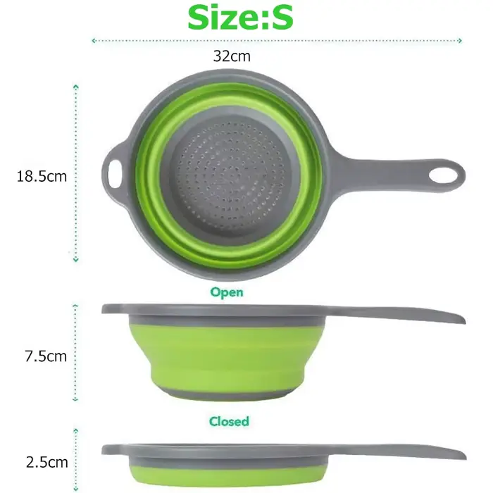 LMETJMA passoire pliable en Silicone avec poignée passoire pliante de cuisine pour égouter des pâtes