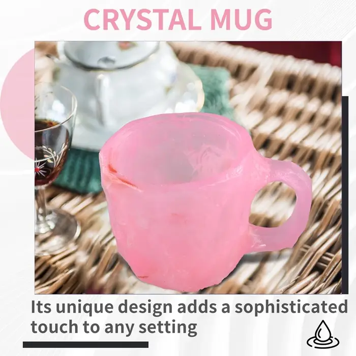 Tasse à café en cristal de géode douce et élégante