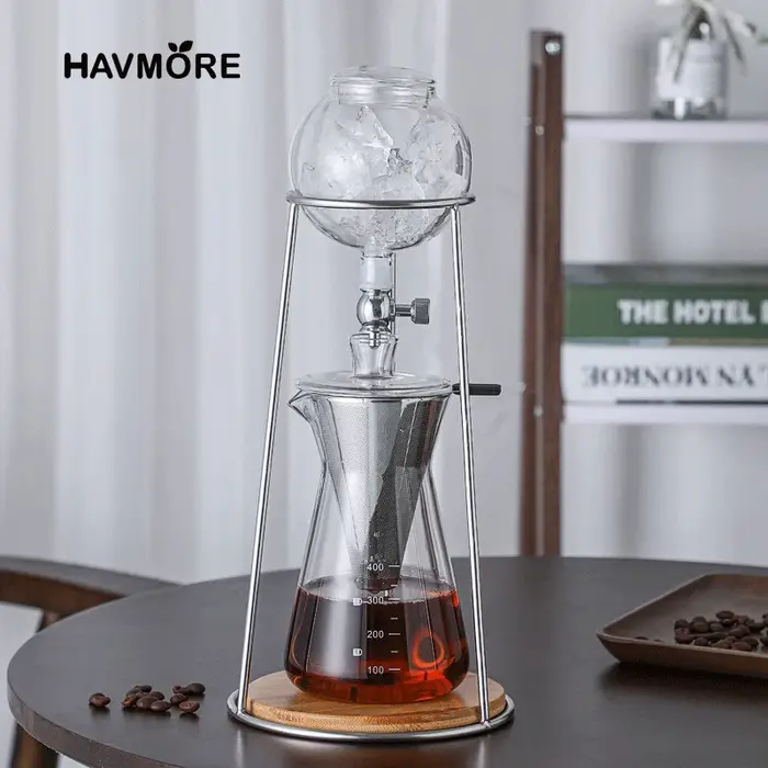 Cafetière froide manuelle en verre