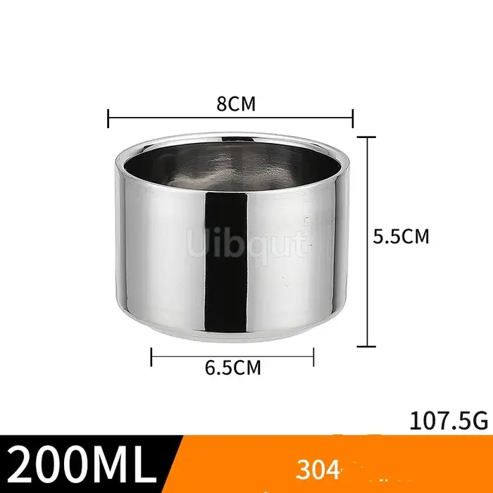 Petite tasse en acier inoxydable de 180ml/200ml