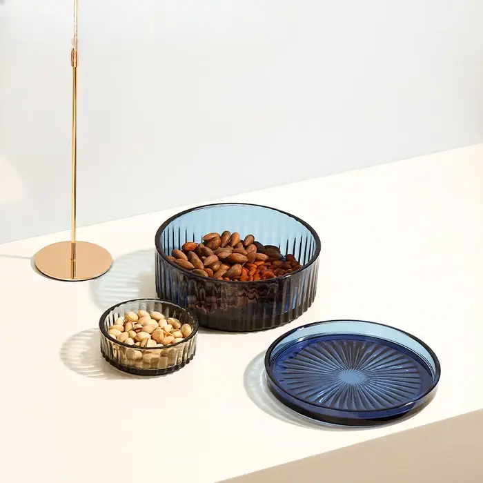 Plateau de fruits recouvert de verre à haute teneur en borosilicate