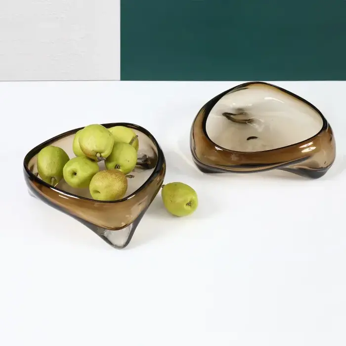 Plateau en verre Triangle géométrique
