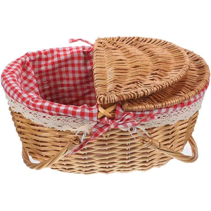 Panier de pique-nique en osier 38x28x18cm