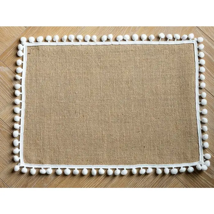 Sets de Table Tressés en Jute, Degré de Chaleur, Tissu Tissé de Ferme, Napperons Naturels pour Décor