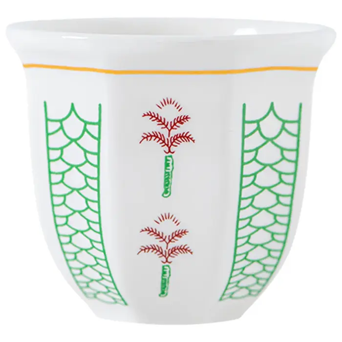 Tasse à Café en Céramique Arabe avec Palmier