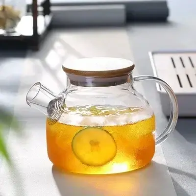 Théière en verre Borosilicate Transparent de 1