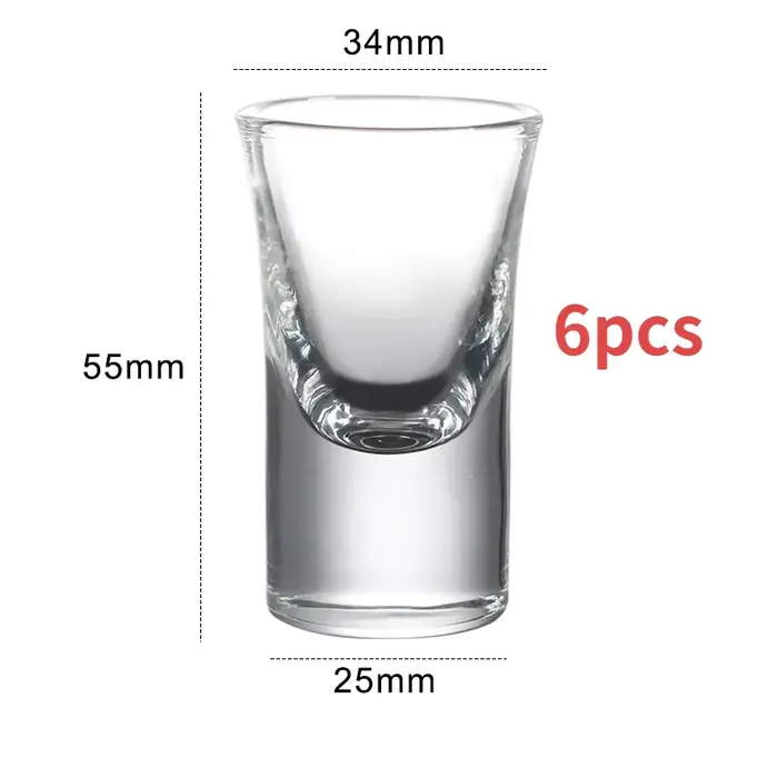 Ensemble de verres transparents de 15ml