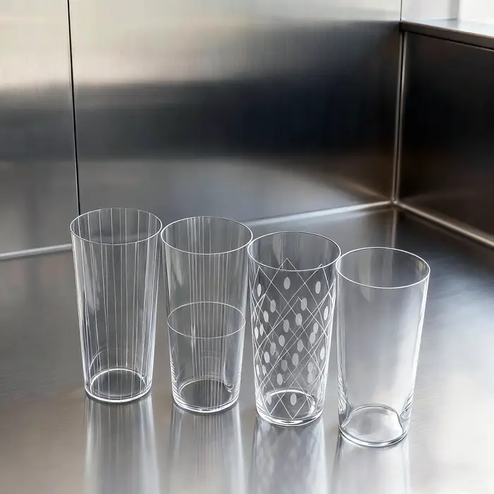 Verre à whisky japonais en cristal floral gravé à la main