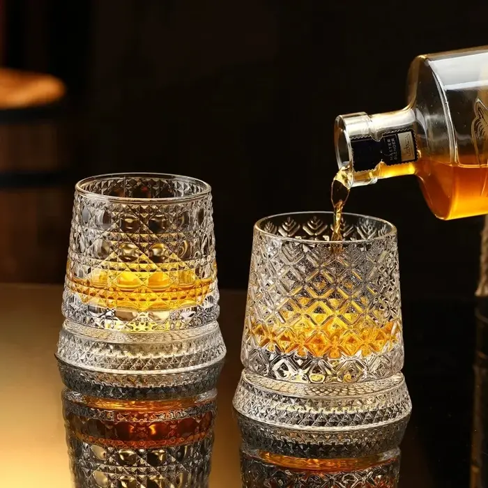 Nouveau Verres à whisky rotatifs verre
