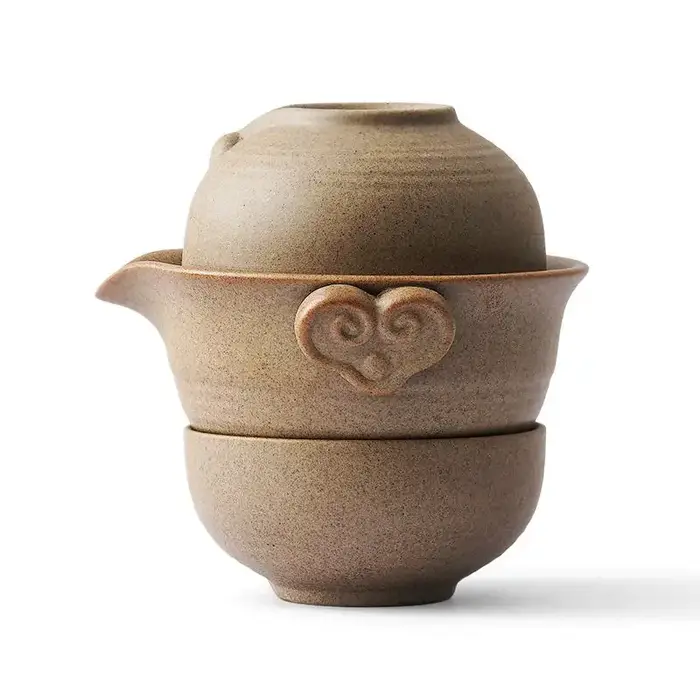 Service à thé chinois Kung Fu, 1 théière 2 tasses à café de voyage, service Gaiwan en céramique et p