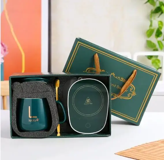 Tasse à café intelligente en céramique à température contrôlée, fonction auto-chauffante, coffret ca