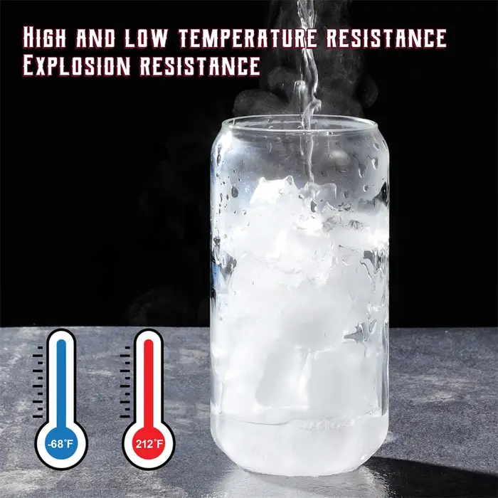 Tasse en verre transparent avec couvercle et paille