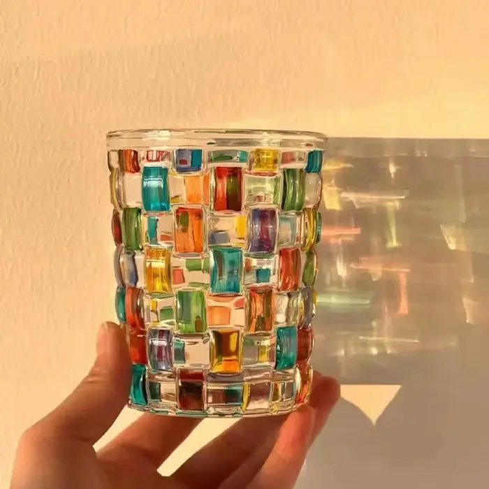 Verres en verre de cristal Coulorful
