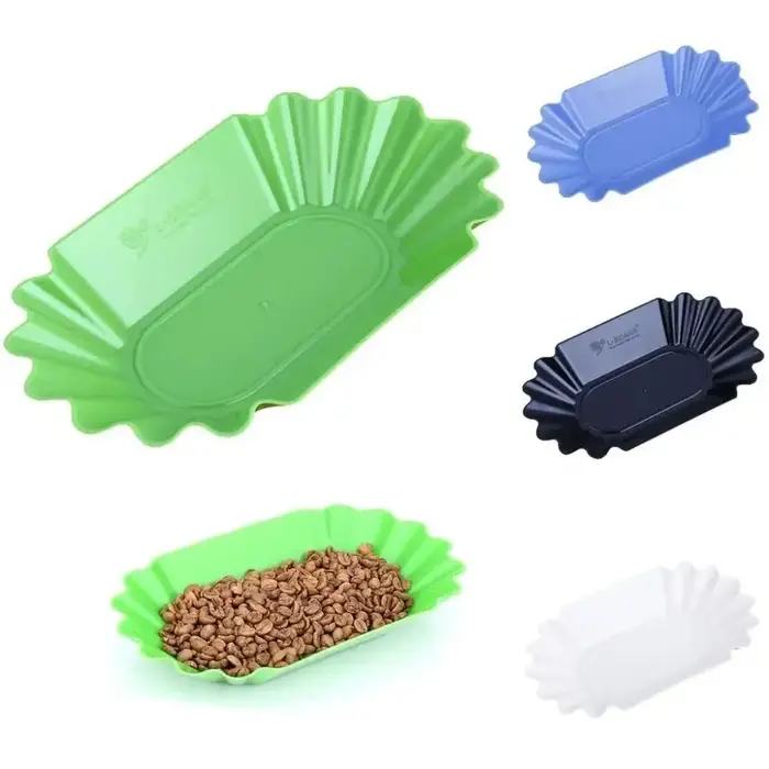 Plateau à grains de café en plastique ovale réutilisable