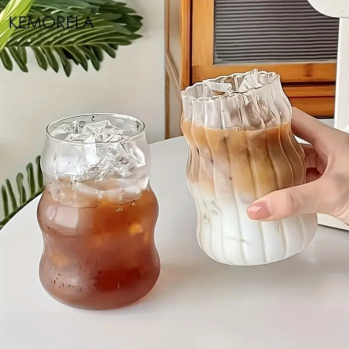 2/4/6 pièces INS tasse en verre résistant à la chaleur gobelet verres Transparent thé jus lait café