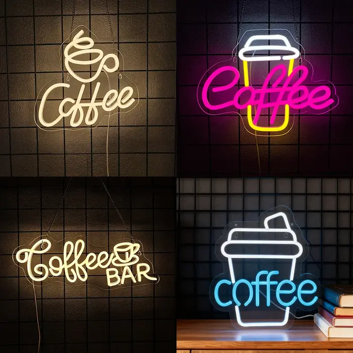 Enseigne néon pour bar à café