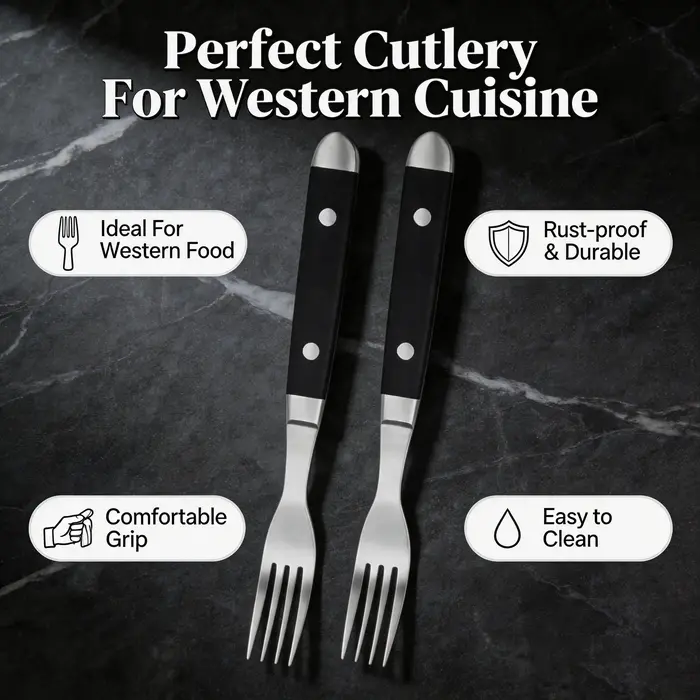 Ensemble de fourchettes à steak en acier inoxydable de haute qualité