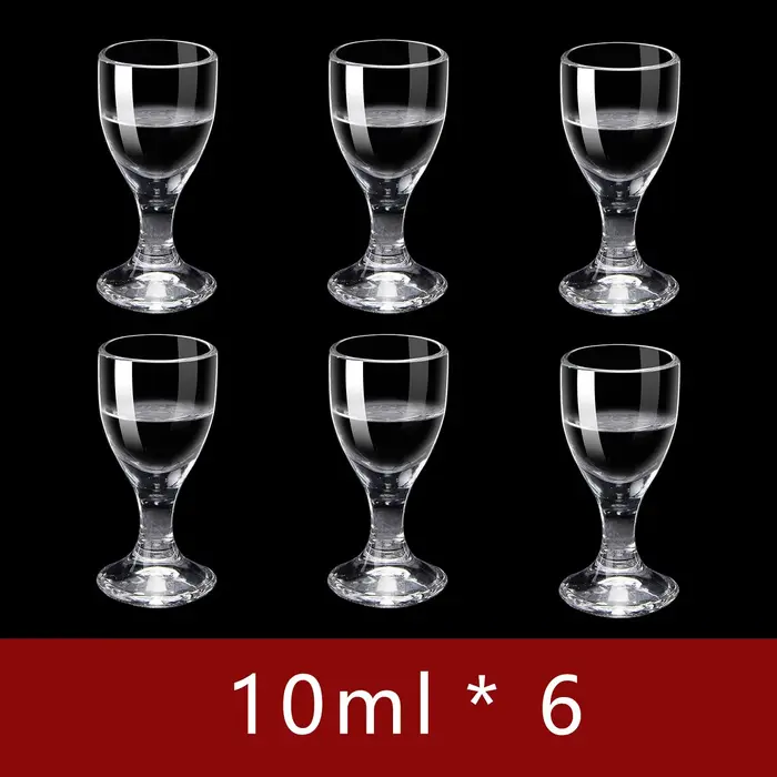 Mini verres à Shot de 10ml, lot de 6 verres à liqueur chinois, esprit Baijiu, tasse en verre de saké