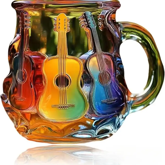 Tasse à café en forme de guitare