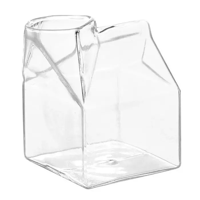 1Pc demi-pinte lait Carton Style créatif Mini crémier cruche verre