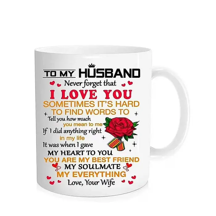 À mon mari n'oubliez jamais que je t'aime tasse à café tasses à thé de bureau pour anniversaire