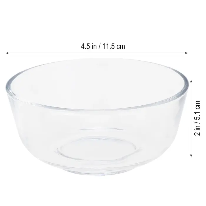 Bol en verre Transparent résistant à la chaleur, bol de service de desserts aux fruits et à salade d