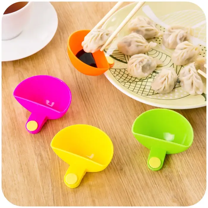 Plat à condiments coloré et créatif avec pince, multifonctionnel pour cuisine