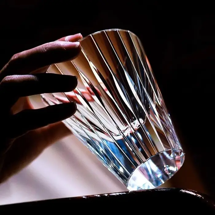 Fil de musique verres en cristal tasse à whisky verre à vin Unique cadeau pour ami chaîne géométrique Cognac renifleur