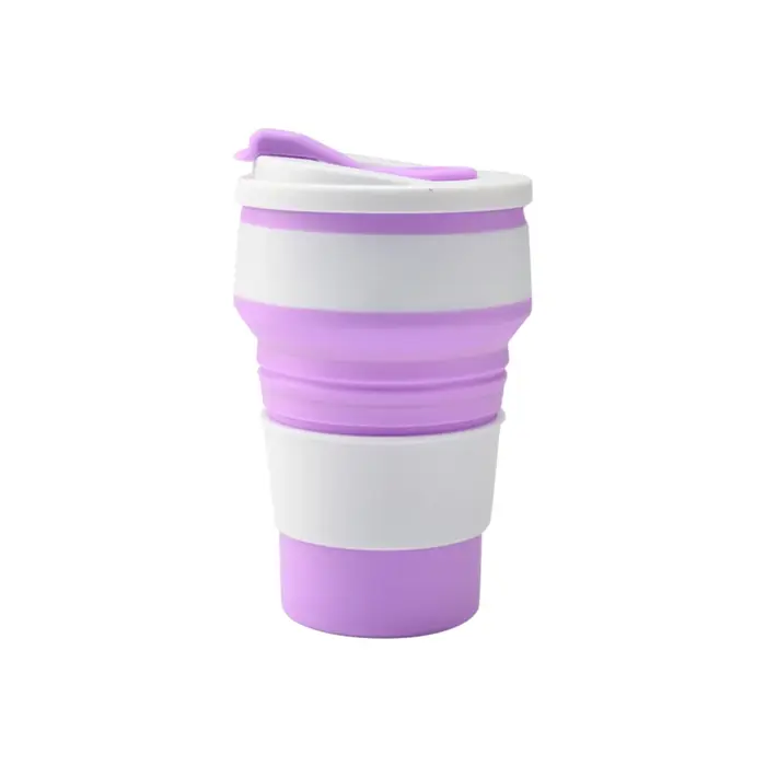 Tasse pliante de sport en silicone sans BPA, tasse à café pliable, qualité alimentaire, boîte à docu