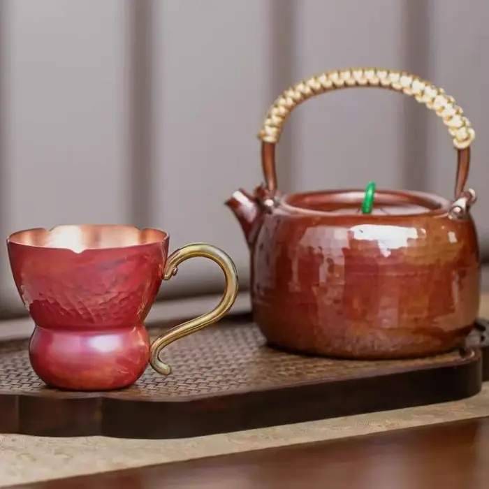 Mini tasse à café en cuivre Vintage